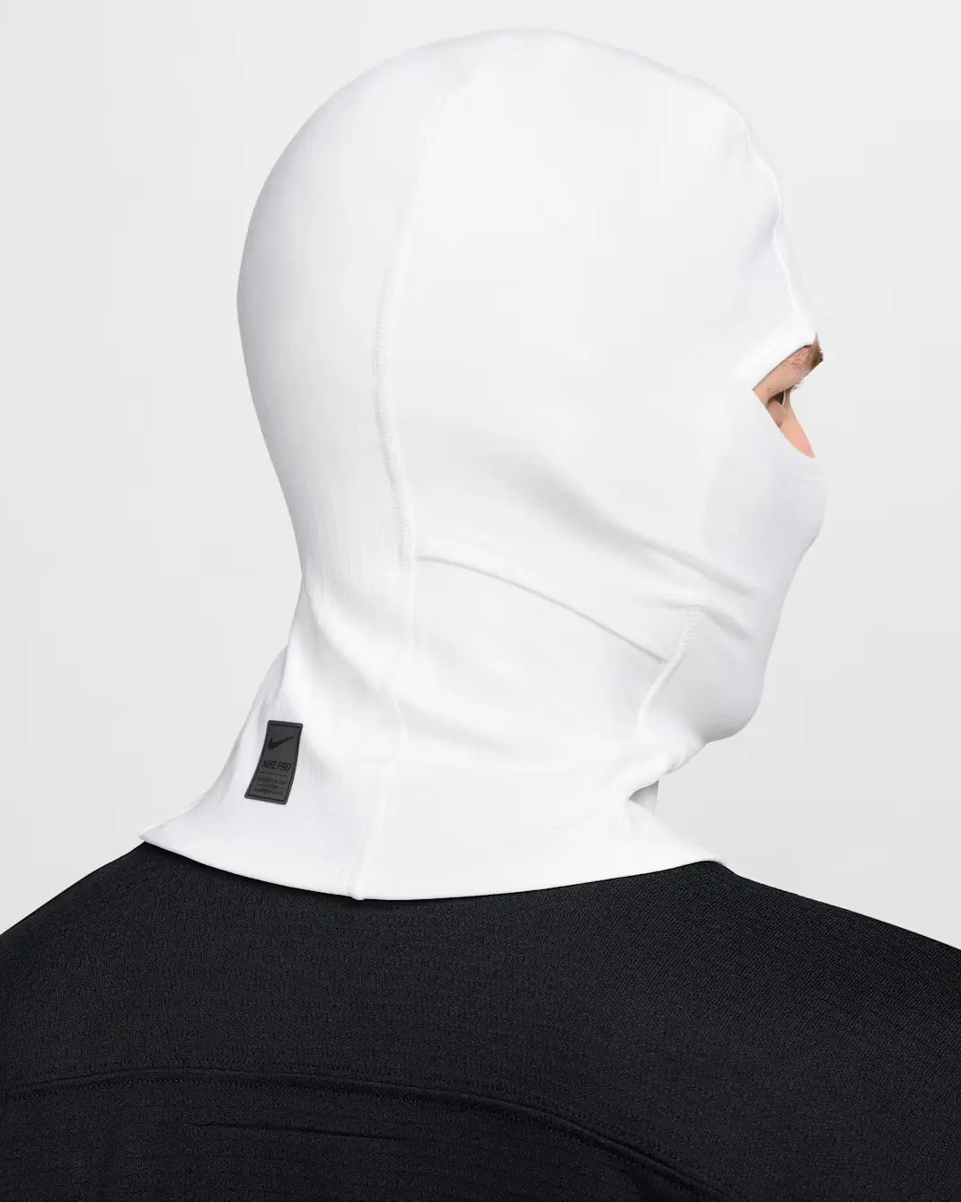 Nike Pro THERMA-FIT Hyperwarm Hood Black/White Ski Mask - Authentic Backlava Winter Gear for Enhanced Performance Dri-Fit Convertible Hood Mask